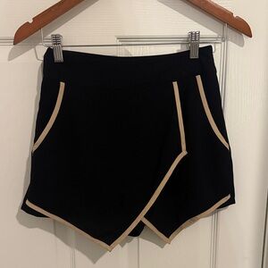 Papaya Black Skorts with Tan Accents